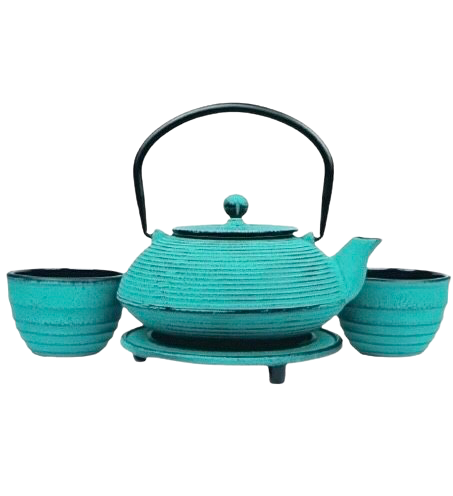 Cast Iron Set, Turquoise
